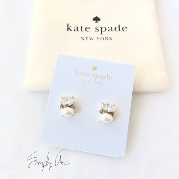 kate spade Jewelry - LAST 1 ⭐️ Kate ♠️ 14k Gold plated pearl earrings
